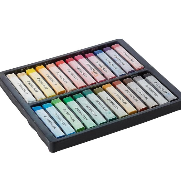 Staedtler Soft Pastel Chalks 24 Count New In Box - Picture 3 of 6